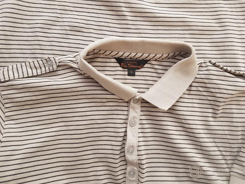 20190207_120713.jpg BEN SHERMAN Rozmiar L Kolor Beżowy Kołnierz Męska Koszula Polo Krótki rękaw Materiał Bawełna 100%