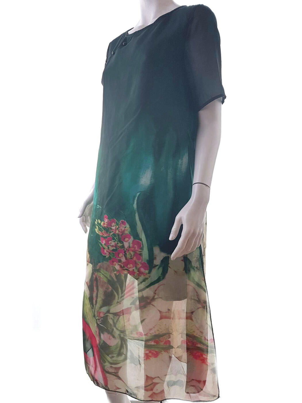 Misslook Rozmiar XXL Kolor Zielony Okrągły dekolt Sukienka Maxi Krótki rękaw Długa Misslook Rozmiar XXL Kolor Zielony Okrągły dekolt Sukienka Maxi Krótki rękaw Długa