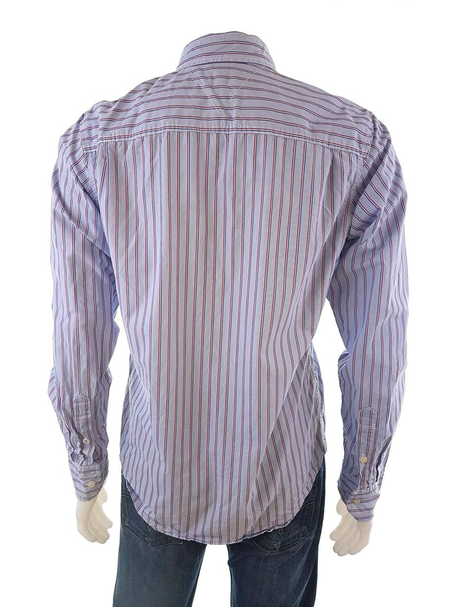 20190207_130838.jpg Hilfiger denim Rozmiar M Kolor Niebieski Kołnierz Męska Koszula Casual Długi rękaw Materiał Bawełna 100%