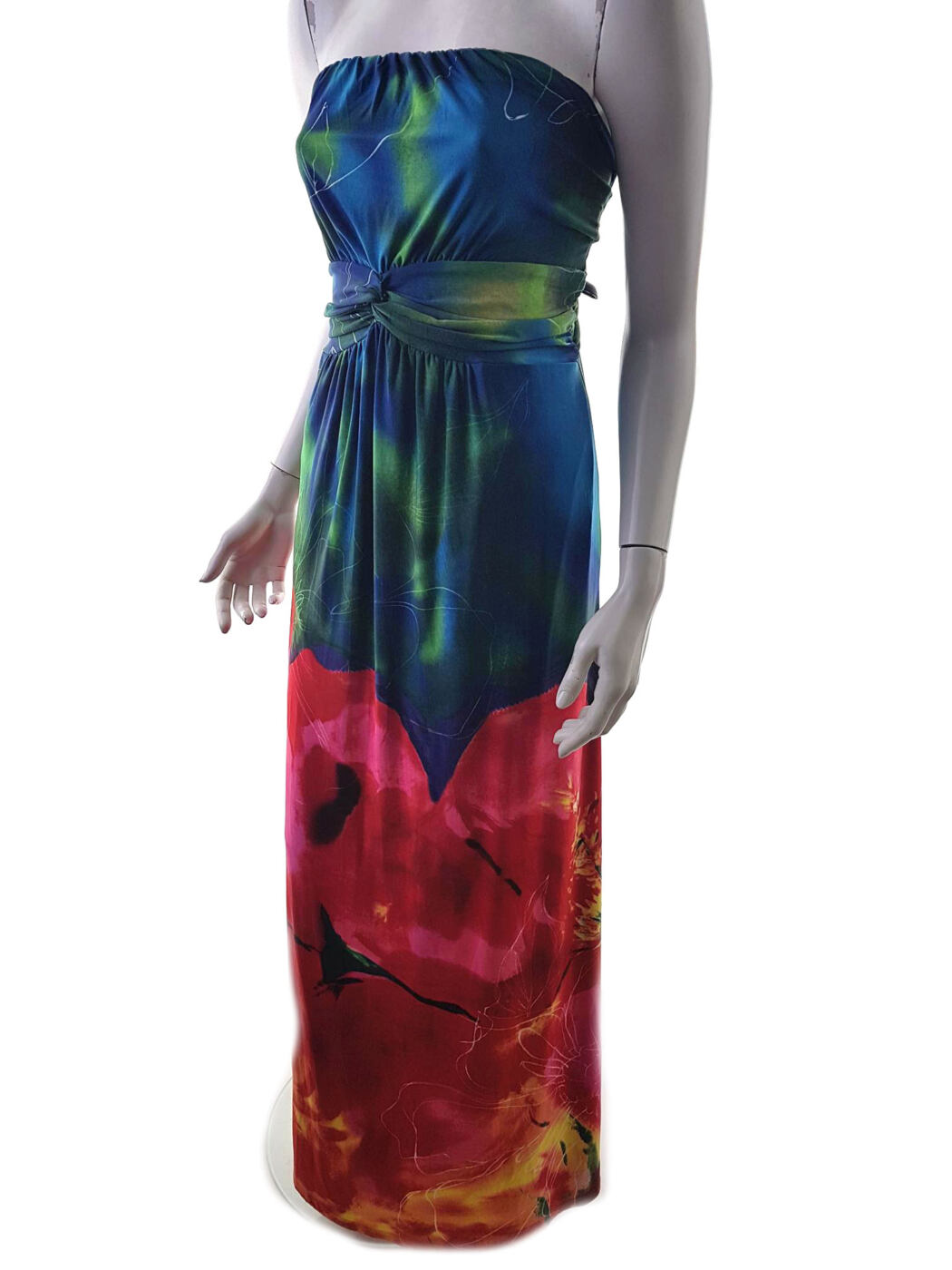 Izabel Rozmiar XL Kolor Granatowy Odkryte Ramiona Sukienka Maxi Bezrękawnik Długa Izabel Rozmiar XL Kolor Granatowy Odkryte Ramiona Sukienka Maxi Bezrękawnik Długa