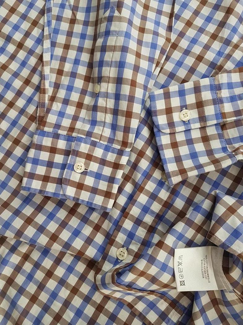 20190208_110917.jpg Jaeger Rozmiar L Kolor Niebieski Kołnierz Męska Koszula Casual Długi rękaw Materiał Bawełna 100%