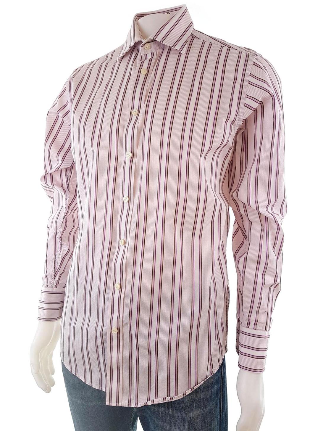 20190208_131701.jpg Ted Baker Rozmiar 15-5 Kolor Pudrowy Róż Kołnierz Męska Koszula Elegancka Długi rękaw Materiał Bawełna 100%