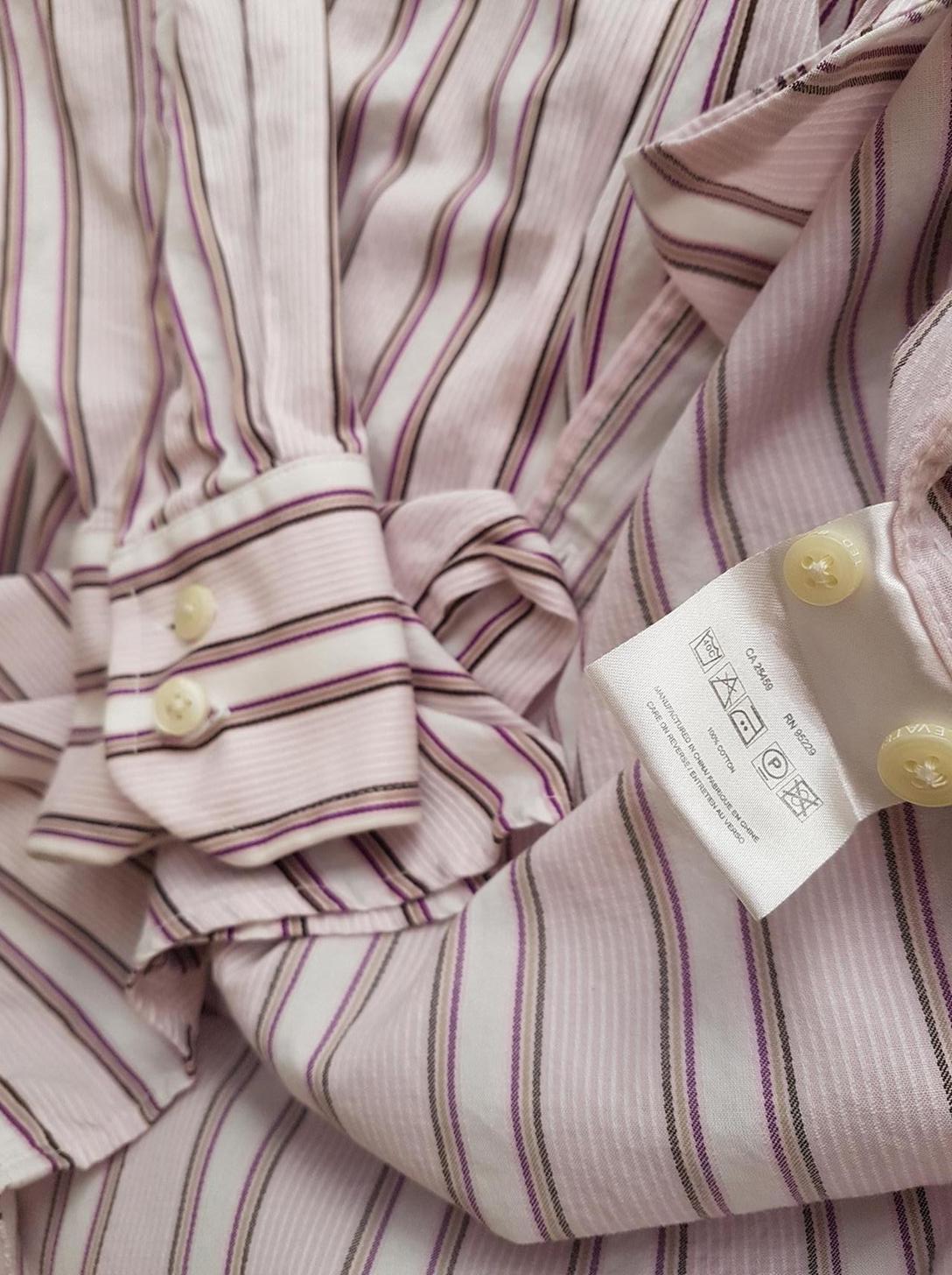 20190208_131831.jpg Ted Baker Rozmiar 15-5 Kolor Pudrowy Róż Kołnierz Męska Koszula Elegancka Długi rękaw Materiał Bawełna 100%