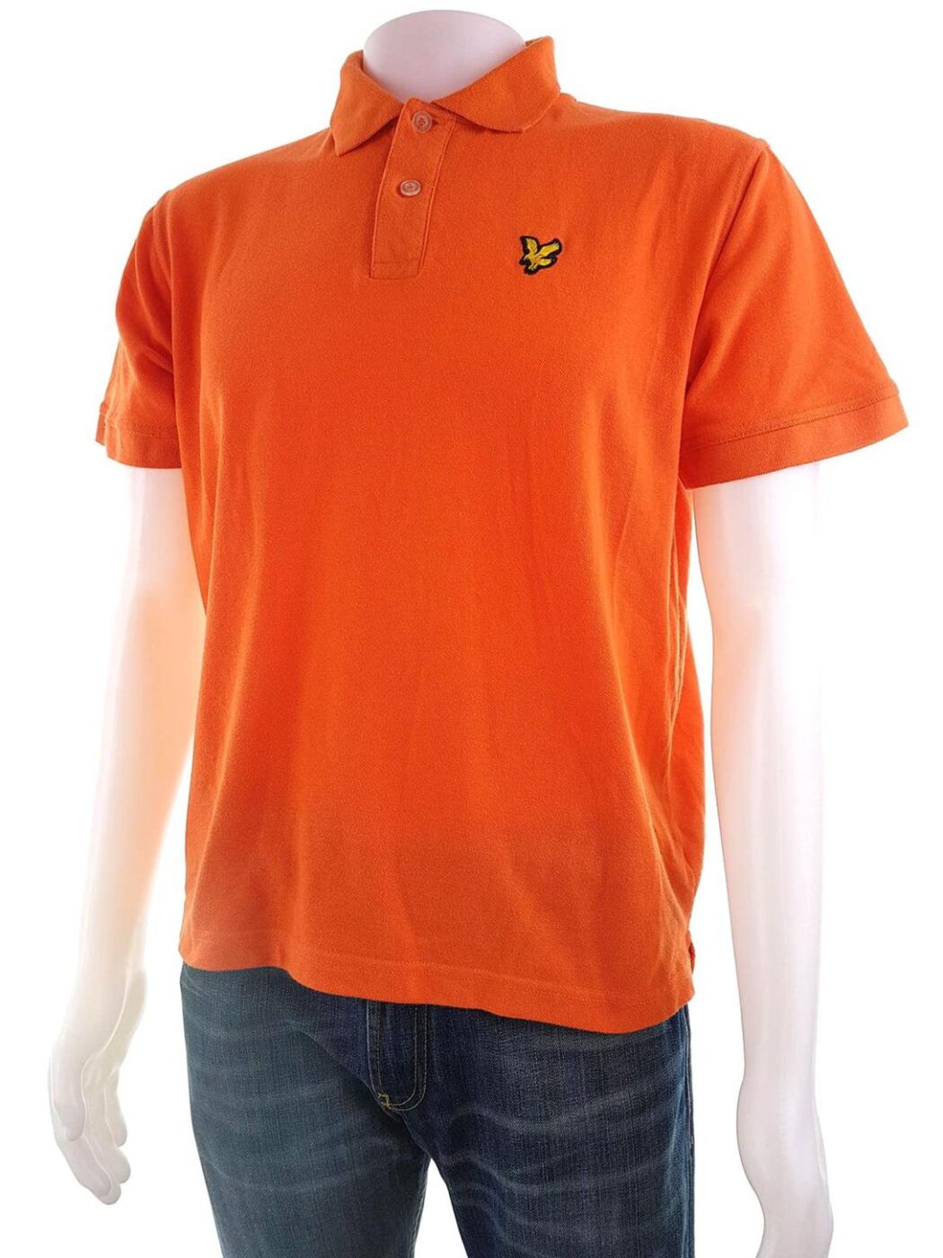 20190208_150852.jpg Lyle & Scott Rozmiar M Kolor Pomarańczowy Kołnierz Męska Koszula Polo Krótki rękaw