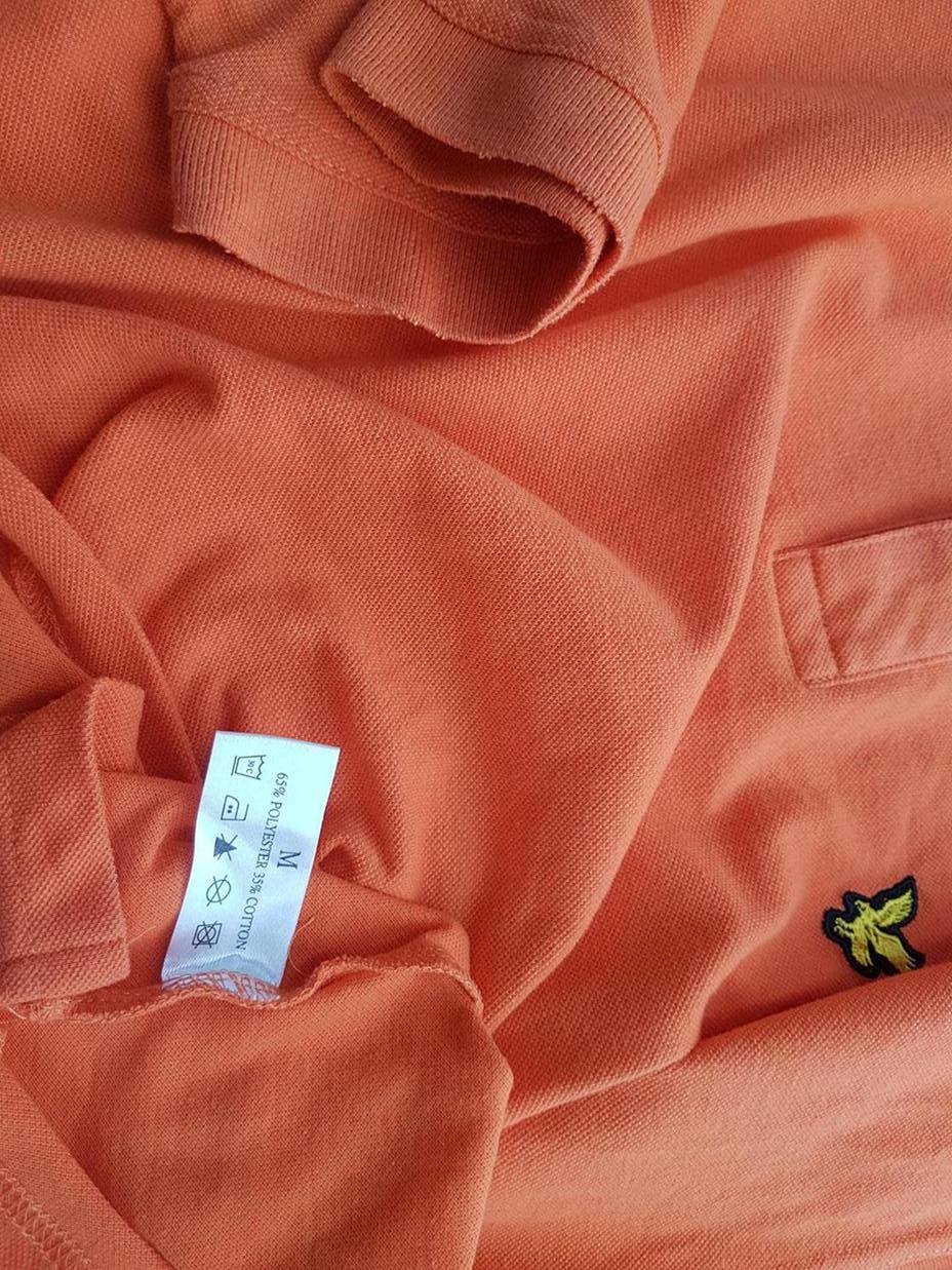 20190208_150946.jpg Lyle & Scott Rozmiar M Kolor Pomarańczowy Kołnierz Męska Koszula Polo Krótki rękaw