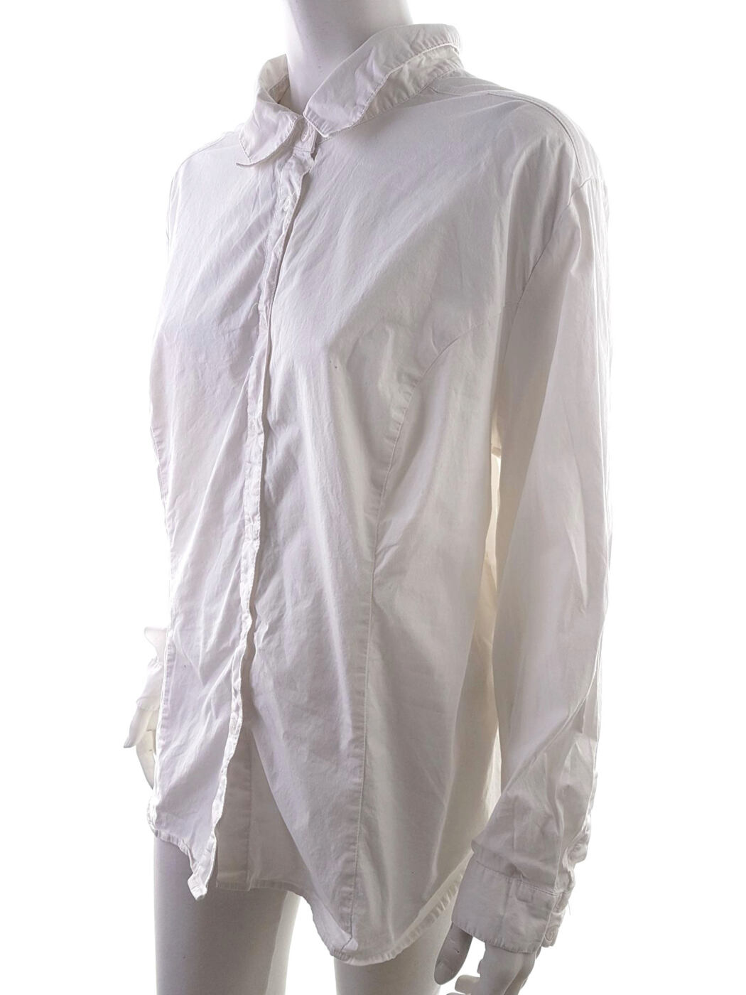 Real Comfort Rozmiar 2XL Kolor Biały Kołnierz Koszula Zapinana Bluzka Długi rękaw Materiał Bawełna