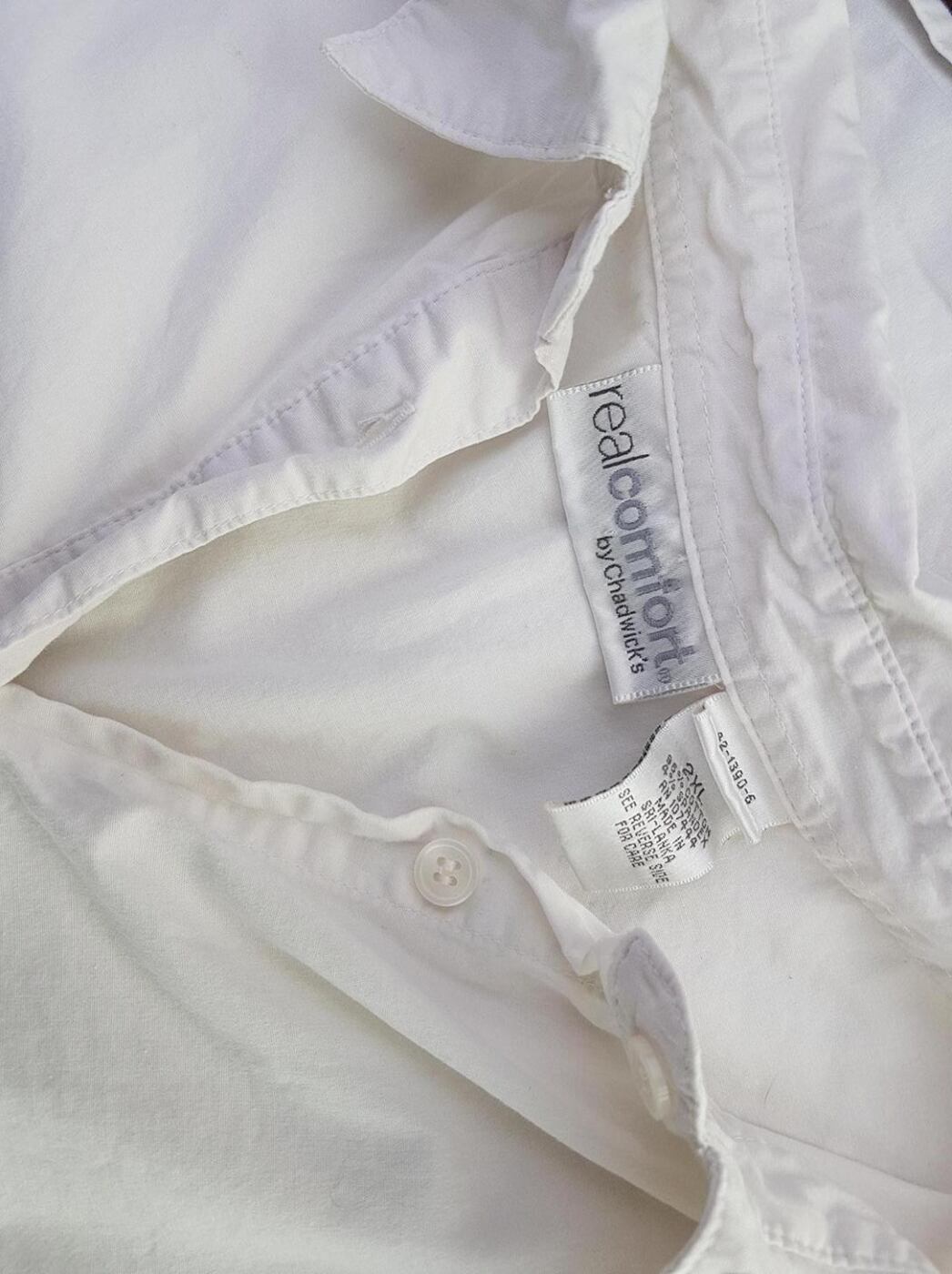Real Comfort Rozmiar 2XL Kolor Biały Kołnierz Koszula Zapinana Bluzka Długi rękaw Materiał Bawełna