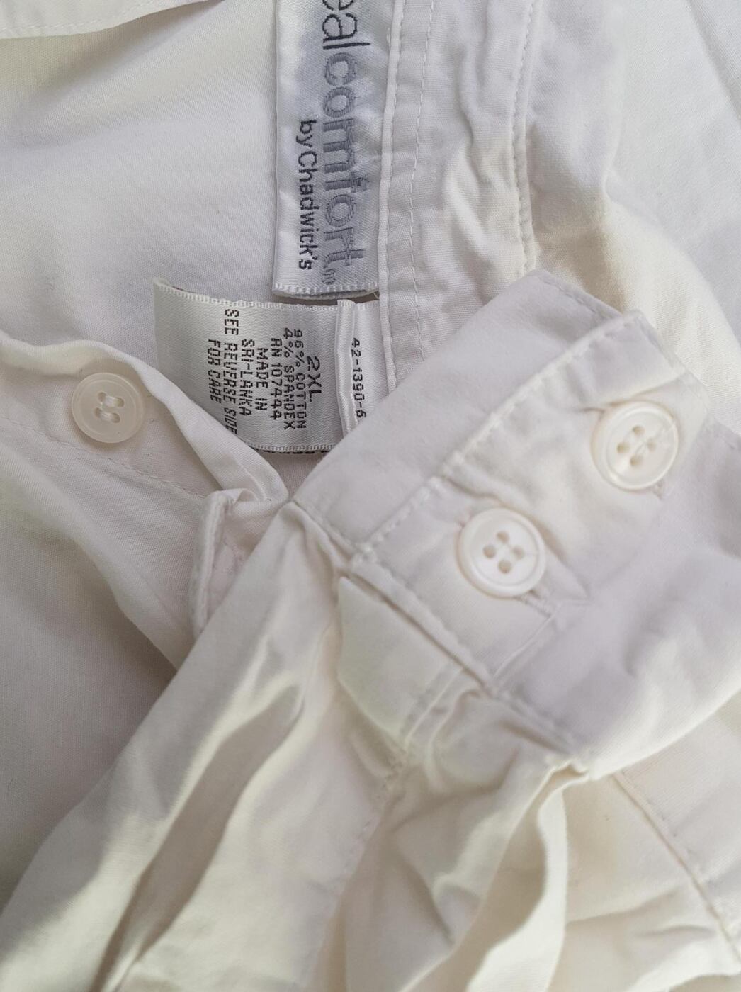 Real Comfort Rozmiar 2XL Kolor Biały Kołnierz Koszula Zapinana Bluzka Długi rękaw Materiał Bawełna