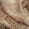 Knitted By Hand Rozmiar M Kolor Beżowy Dekolt Serce Bluzka Bezrękawnik