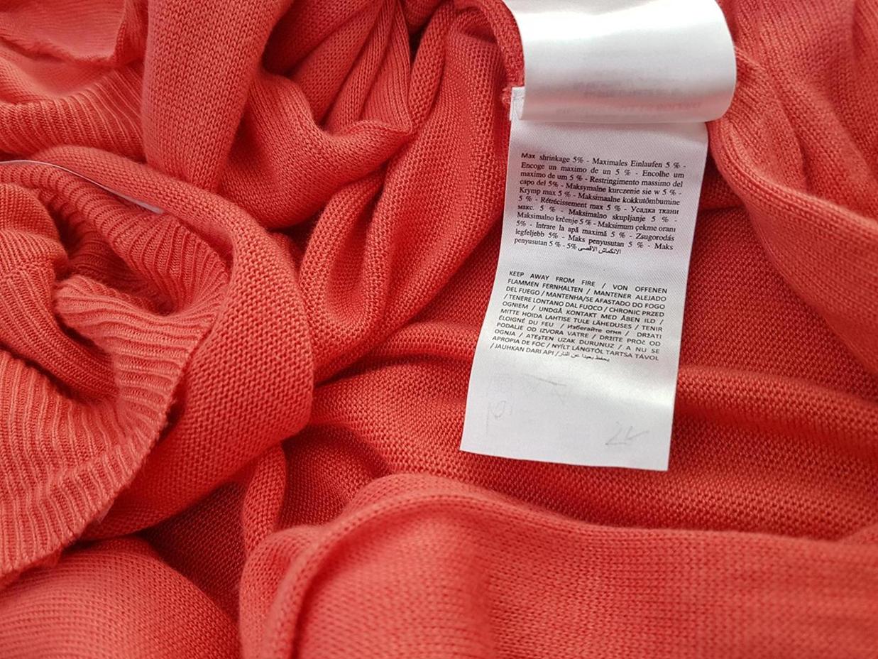 20190213_124146.jpg Vero moda Rozmiar L Kolor Pomarańczowy W serek Otwarty Kardigan Długi rękaw Materiał Wiskoza 100% Cienka dzianina