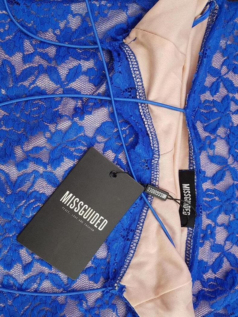 Missguided Rozmiar 38 Kolor Niebieski Odkryte Ramiona Sukienka Bodycon Bezrękawnik Midi Missguided Rozmiar 38 Kolor Niebieski Odkryte Ramiona Sukienka Bodycon Bezrękawnik Midi