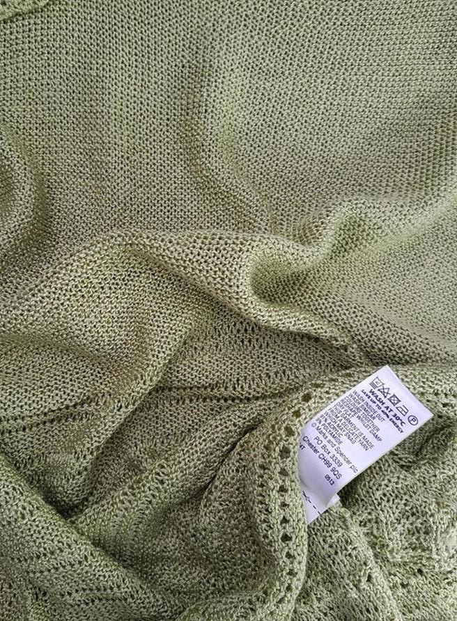 20190218_143104.jpg Rozmiar 14 (42) Kolor Zielony Okrągły dekolt Sweter Krótki rękaw Materiał Akryl