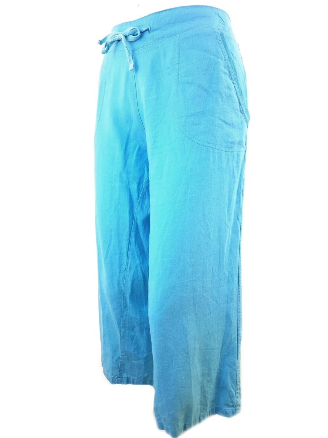 20190219_115531.jpg Tom Franks Rozmiar 14 (42) Kolor Niebieski Spodnie Rybaczki Materiał Rayon
