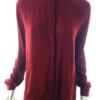 Just female Rozmiar S Kolor Bordowy Crew Neck Tunika Zapinana Bluzka Długi rękaw Materiał Wiskoza 100%