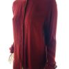 Just female Rozmiar S Kolor Bordowy Crew Neck Tunika Zapinana Bluzka Długi rękaw Materiał Wiskoza 100%