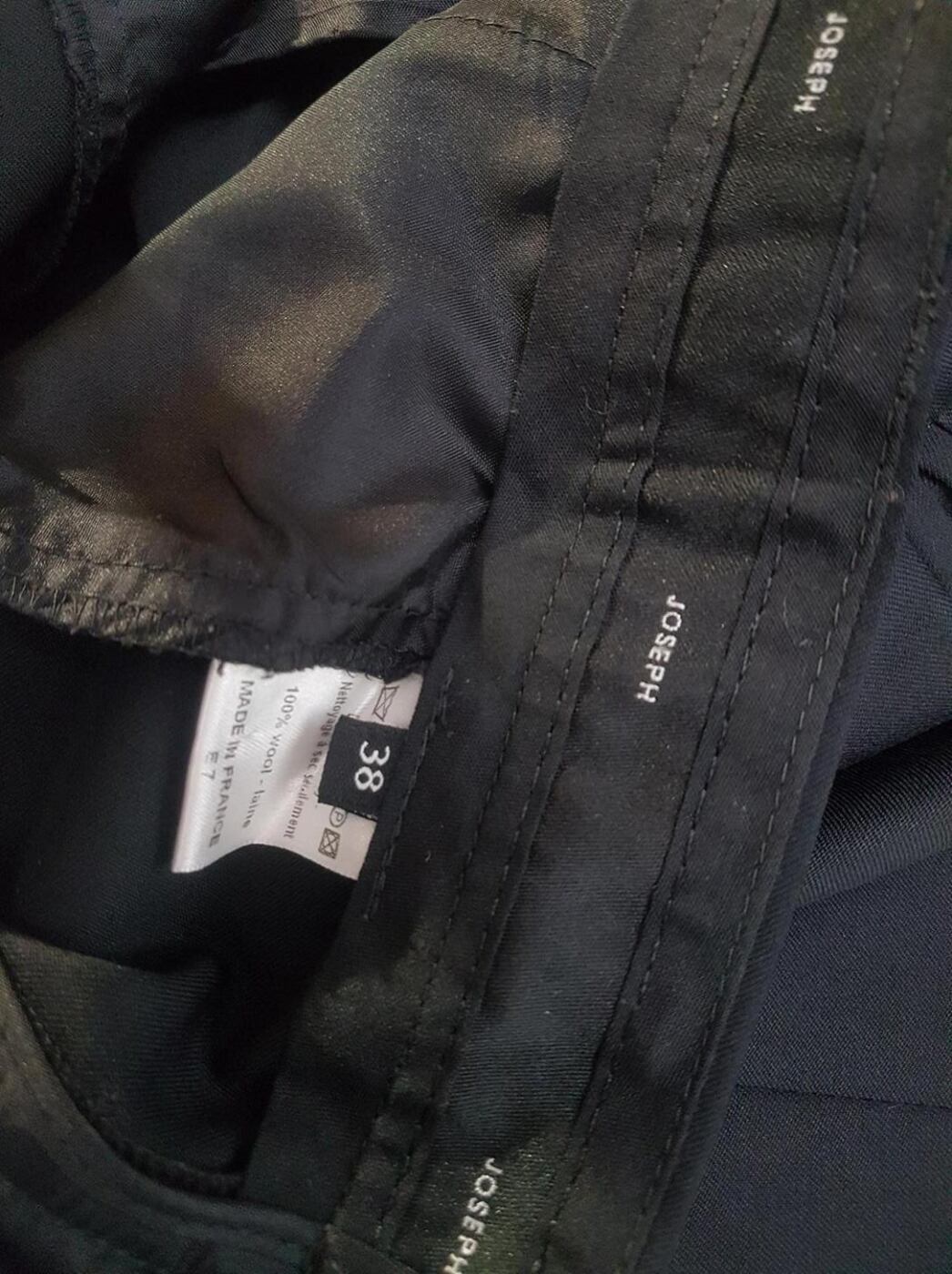 JOSEPH Rozmiar 38 Kolor Czarny Spodnie Eleganckie Materiał Wełna 100%