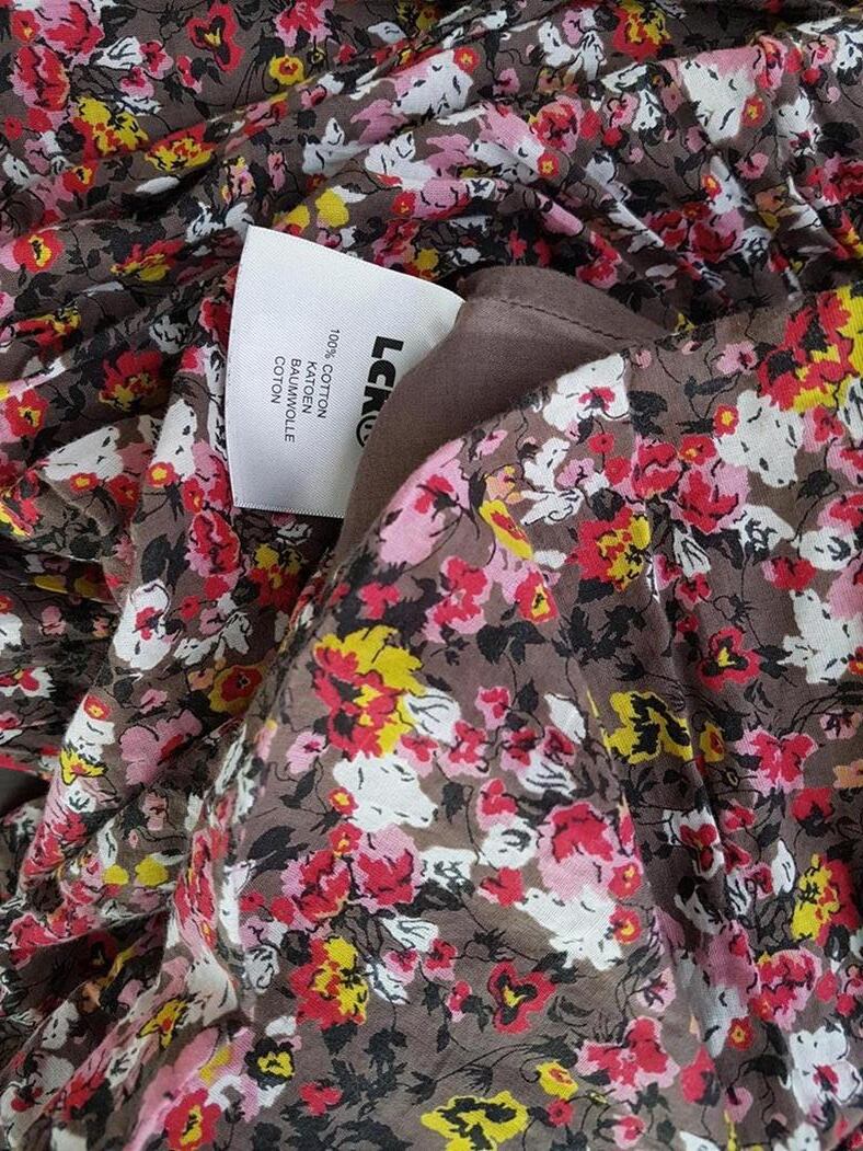 LCKR Rozmiar XS Crew Neck Sukienka Koszulowa Długi rękaw Krótka