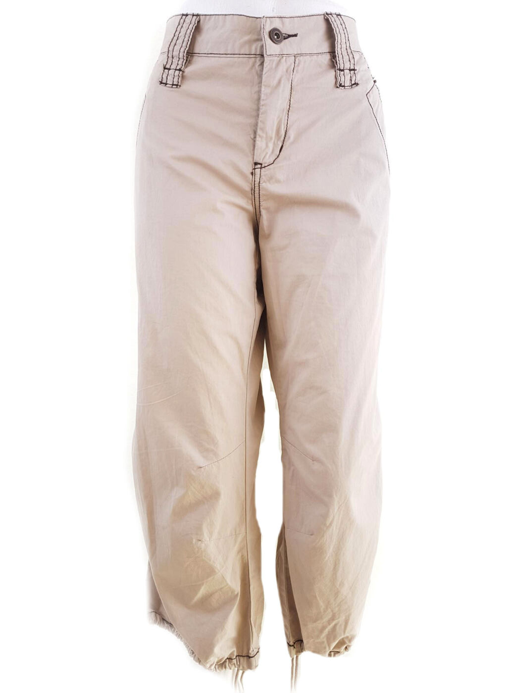 Warehouse Rozmiar 44 Kolor Beżowy Spodnie Casual Materiał Bawełna 100%