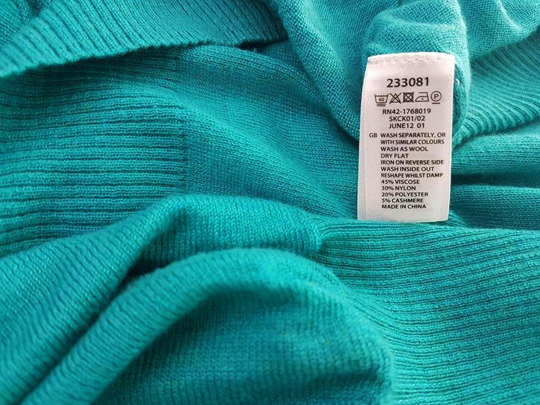 Monsoon Rozmiar L Kolor Turkusowy Dekolt U Tunika Bluzka Dzianina Rękaw 3/4 Materiał Wiskoza Monsoon Rozmiar L Kolor Turkusowy Dekolt U Tunika Bluzka Dzianina Rękaw 3/4 Materiał Wiskoza
