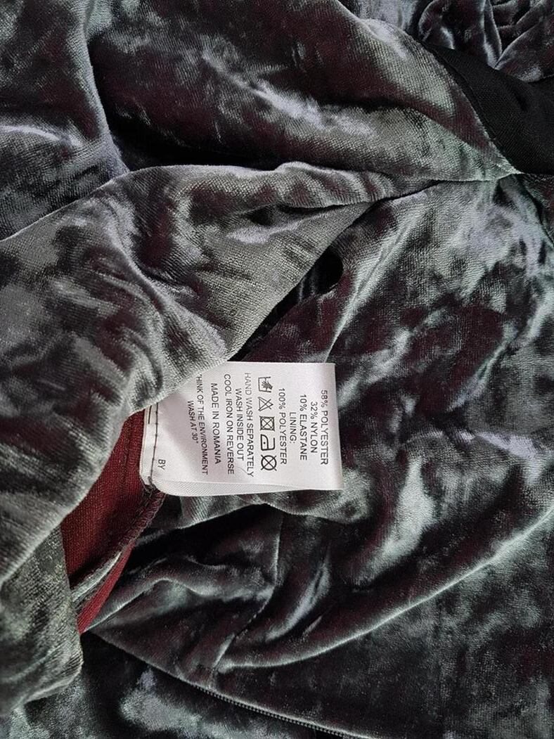 ASOS Rozmiar 34 Kolor Szary Drapowany dekolt Sukienka Bodycon Bezrękawnik Krótka