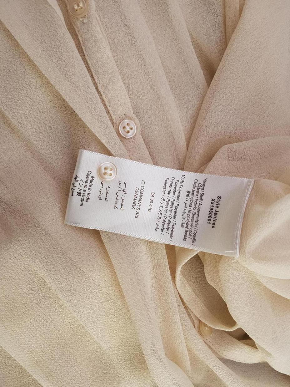 Soaked in luxury Rozmiar XS Kolor Beżowy Kołnierz Bluzka Zapinana Bezrękawnik