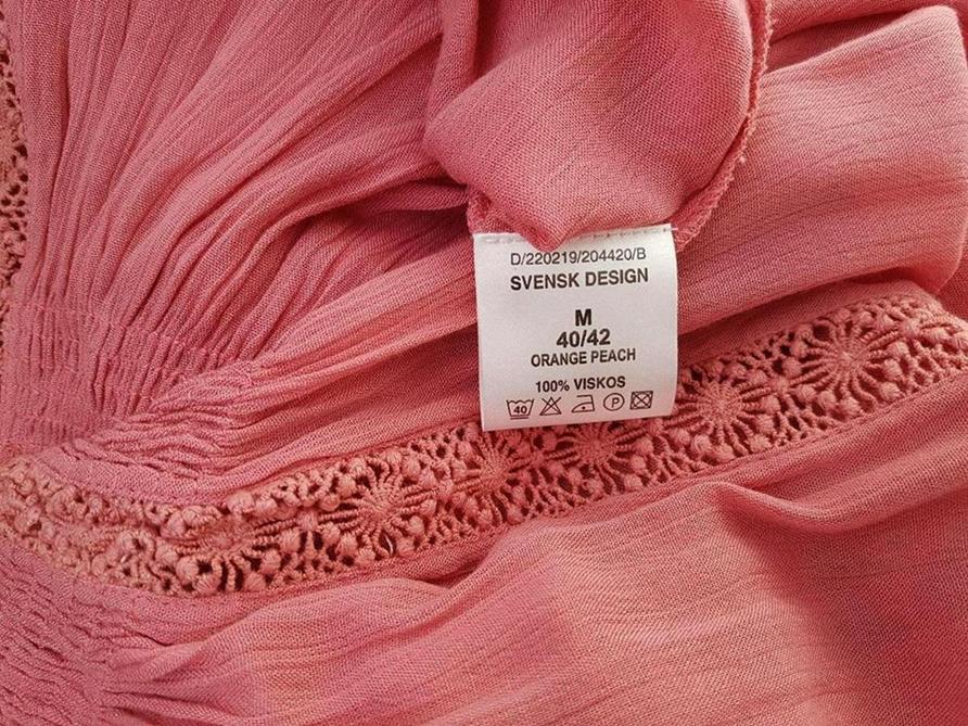 Miss Milla Rozmiar M Kolor Różowy Okrągły dekolt Tunika Bluzka Rękaw 3/4 Materiał Wiskoza 100%