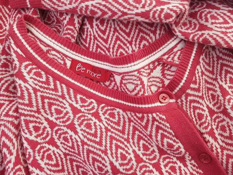 20190304_114108.jpg Be More Rozmiar M Kolor Różowy Okrągły dekolt Kardigan Zapinany Długi rękaw Materiał Bawełna 100% Cienka dzianina