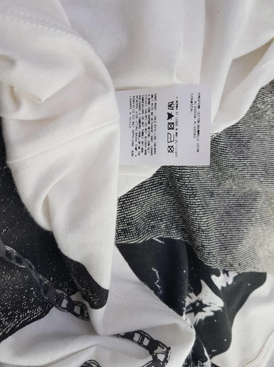 Just Cavalli Rozmiar L Kolor Kremowy Crew Neck Bluzka Krótki rękaw Materiał Bawełna