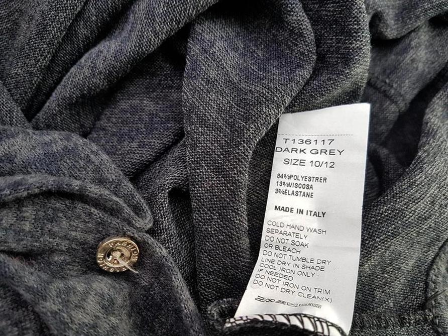 Izabel London Rozmiar 38/40 Kolor Szary W łódkę Tunika Bluzka Dzianina Krótki rękaw Izabel London Rozmiar 38/40 Kolor Szary W łódkę Tunika Bluzka Dzianina Krótki rękaw