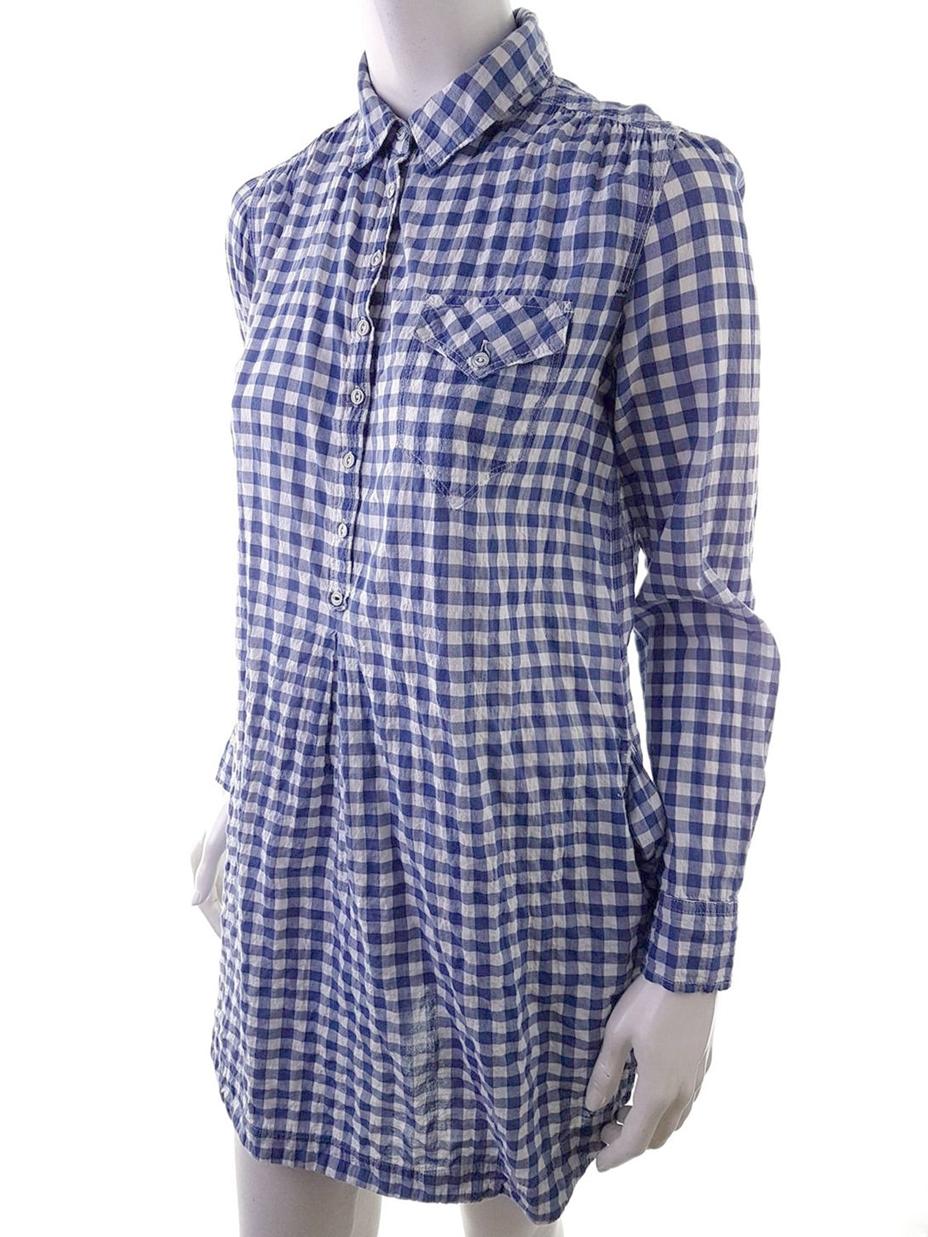 Levis Rozmiar S Kolor Niebieski Kołnierz Sukienka Koszulowa Długi rękaw Krótka Materiał Bawełna Levis Rozmiar S Kolor Niebieski Kołnierz Sukienka Koszulowa Długi rękaw Krótka Materiał Bawełna