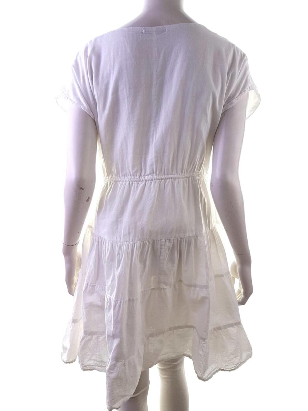Anna Field Rozmiar L Kolor Biały W serek Sukienka Sheath Bezrękawnik Do Kolan Materiał Bawełna 100% Anna Field Rozmiar L Kolor Biały W serek Sukienka Sheath Bezrękawnik Do Kolan Materiał Bawełna 100%