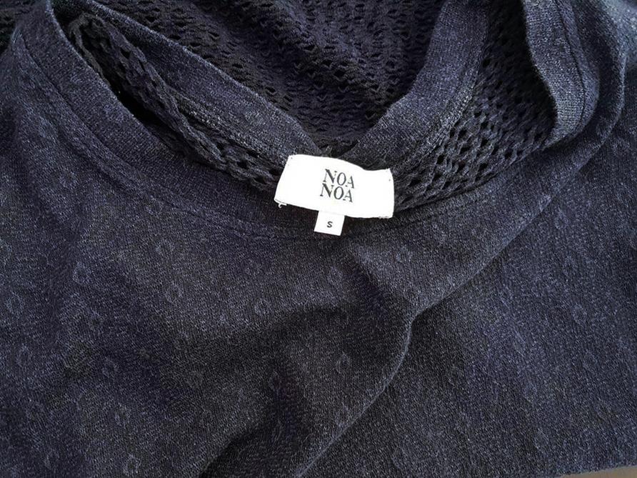 Noa noa Rozmiar S Kolor Granatowy Crew Neck Bluzka Krótki rękaw