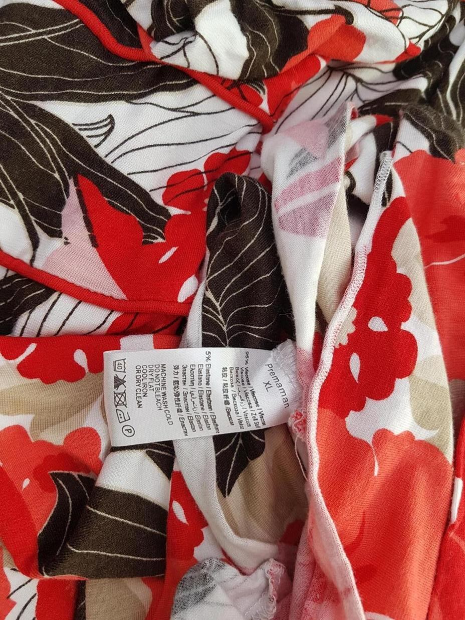 Premaman Rozmiar XL Kwadratowy dekolt Sukienka Letnia Krótki rękaw Midi Premaman Rozmiar XL Kwadratowy dekolt Sukienka Letnia Krótki rękaw Midi