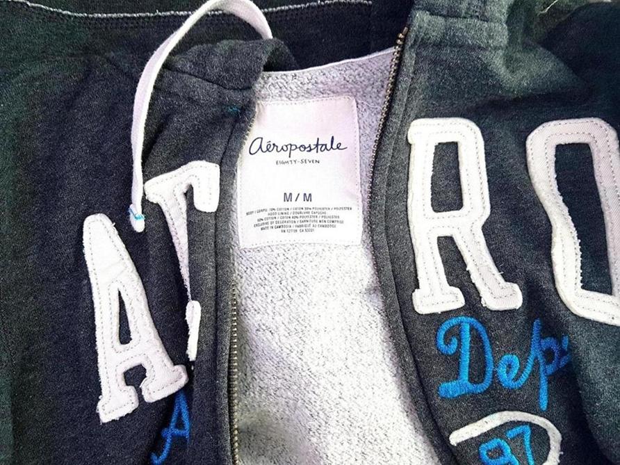 Aeropostale Rozmiar M Kolor Szary Bluza na suwak Długi rękaw Materiał Bawełna Aeropostale Rozmiar M Kolor Szary Bluza na suwak Długi rękaw Materiał Bawełna