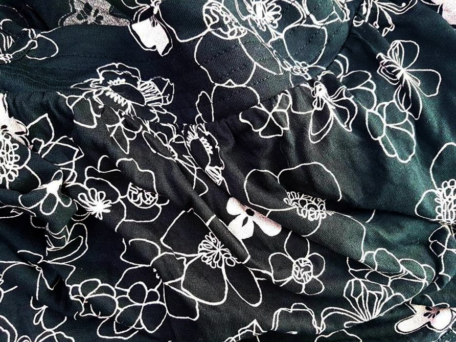 Vero moda Rozmiar L Kolor Czarny Kwadratowy dekolt Bluzka Krótki rękaw