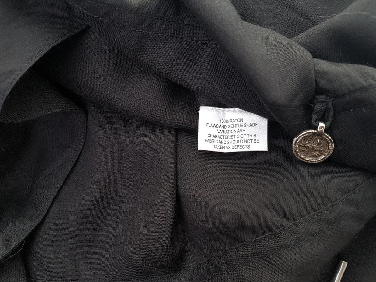 20190308_151721.jpg AJLAJK Rozmiar M Kolor Czarny Keyhole Crew Neck Bluzka Długi rękaw Materiał Rayon 100%