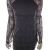 Gina Tricot Rozmiar S Kolor Czarny Okrągły dekolt Sukienka Bodycon Długi rękaw Krótka