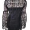 Gina Tricot Rozmiar S Kolor Czarny Okrągły dekolt Sukienka Bodycon Długi rękaw Krótka