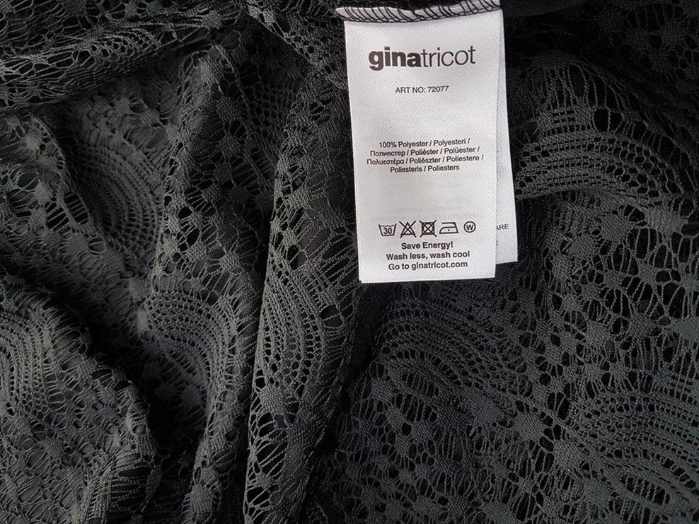 Gina Tricot Rozmiar S Kolor Czarny Okrągły dekolt Sukienka Bodycon Długi rękaw Krótka Gina Tricot Rozmiar S Kolor Czarny Okrągły dekolt Sukienka Bodycon Długi rękaw Krótka