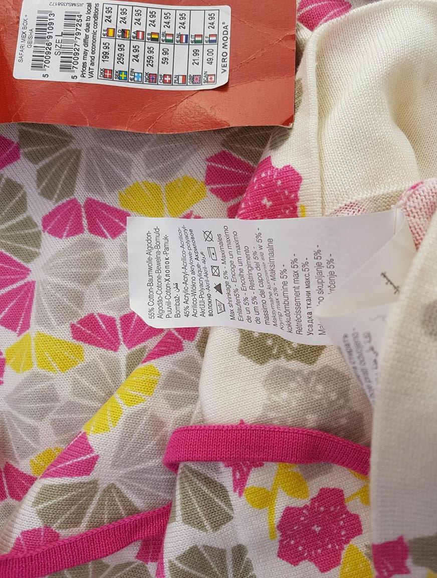 20190311_120757.jpg Vero moda Rozmiar L Kolor Różowy Okrągły dekolt Bluzka Bezrękawnik Materiał Bawełna