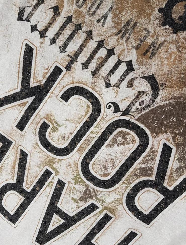 20190311_122847.jpg Hard Rock Cafe Rozmiar M Kolor Beżowy Okrągły dekolt T-Shirt Krótki rękaw Materiał Bawełna