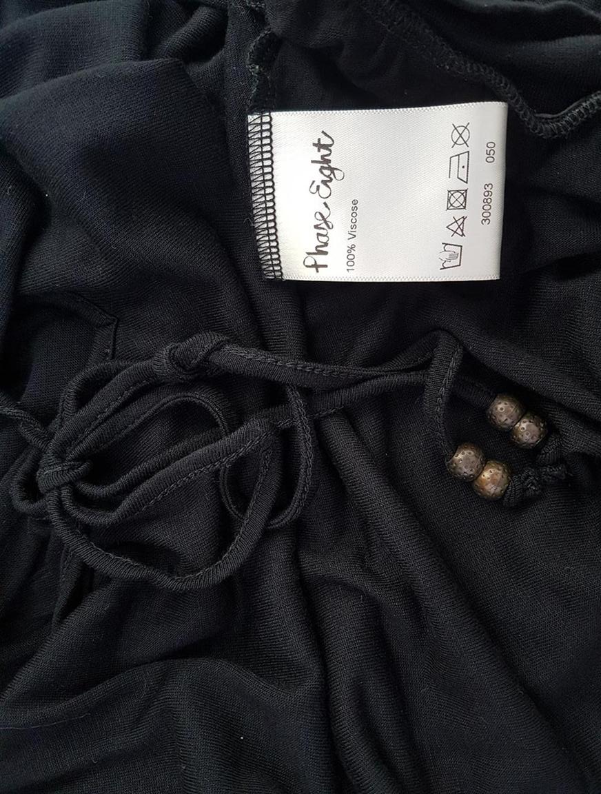20190312_132500.jpg Phase eight Rozmiar 16 (44) Kolor Czarny Keyhole Crew Neck Bluzka Rękaw 3/4 Materiał Wiskoza 100%