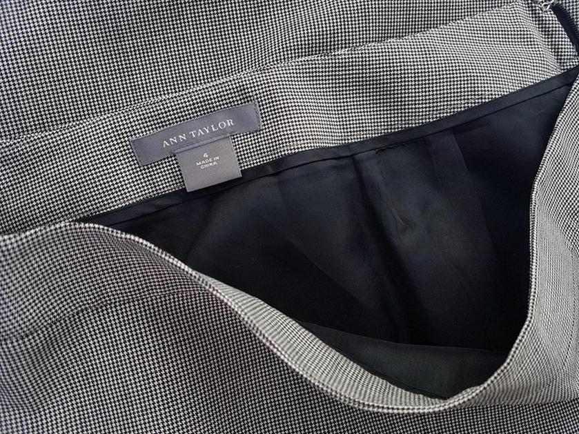 20190312_142743.jpg Ann Taylor Rozmiar 4 Kolor Czarny Spódnica Prosta i Ołówkowa Midi Materiał Dziewicza Wełna 100%