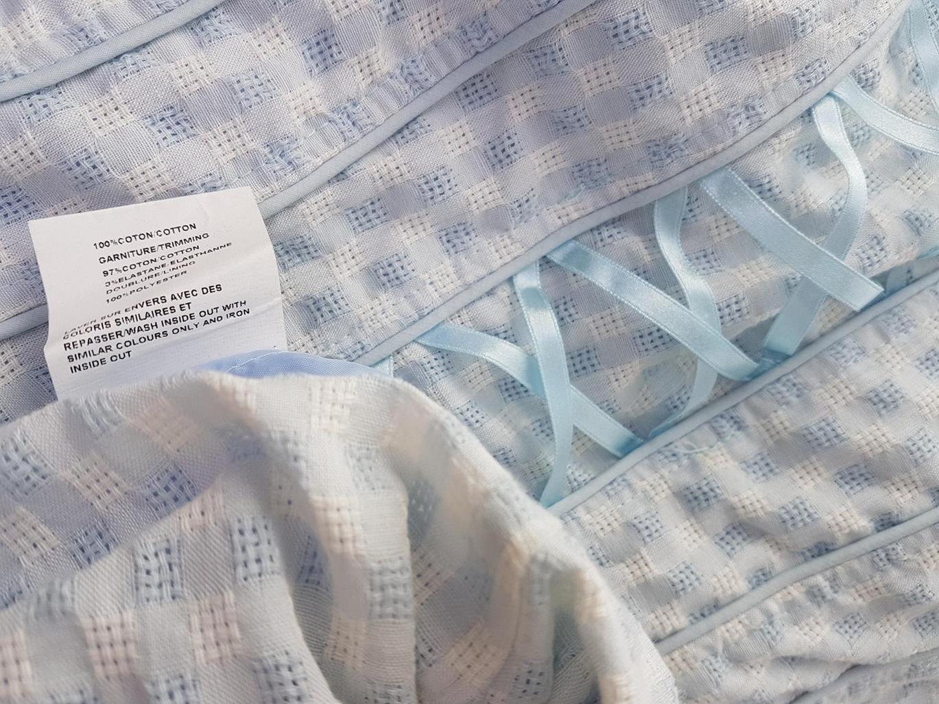 Lovie Rozmiar L Krata Odkryte Ramiona Sukienka Mini Bezrękawnik Krótka