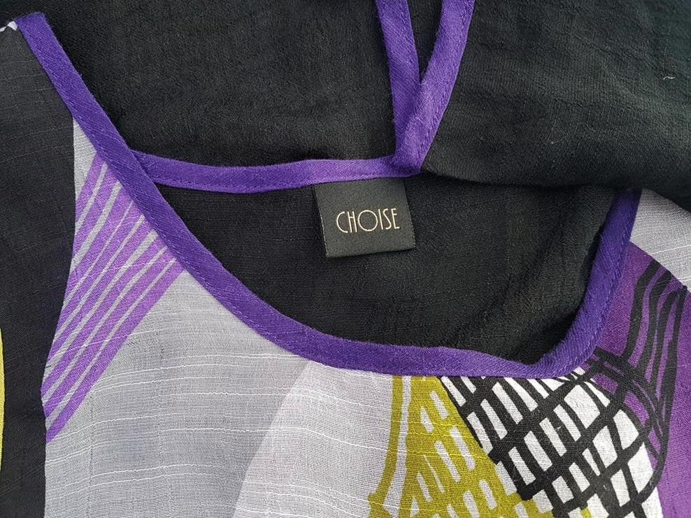 Choise Rozmiar 40 Kolor Czarny Okrągły dekolt Bluzka Rękaw 3/4 Materiał Rayon