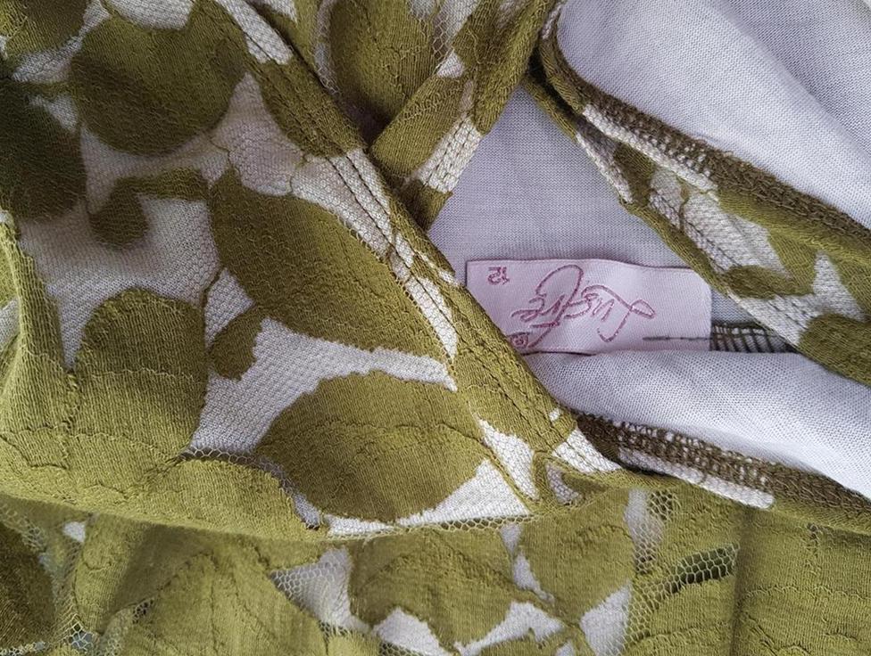 Lustre Rozmiar 12 (40) Kolor Zielony W serek Bluzka Bezrękawnik Materiał Bawełna