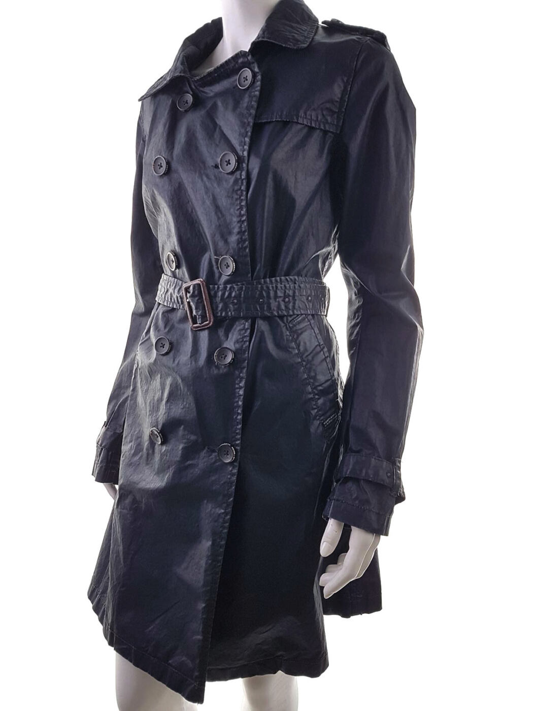 20190313_154437.jpg Maison scotch Rozmiar 3 Kolor Czarny Płaszcz Długi rękaw Materiał Bawełna
