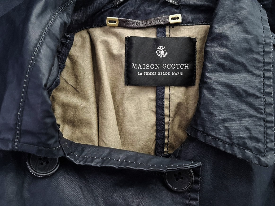 20190313_154531.jpg Maison scotch Rozmiar 3 Kolor Czarny Płaszcz Długi rękaw Materiał Bawełna