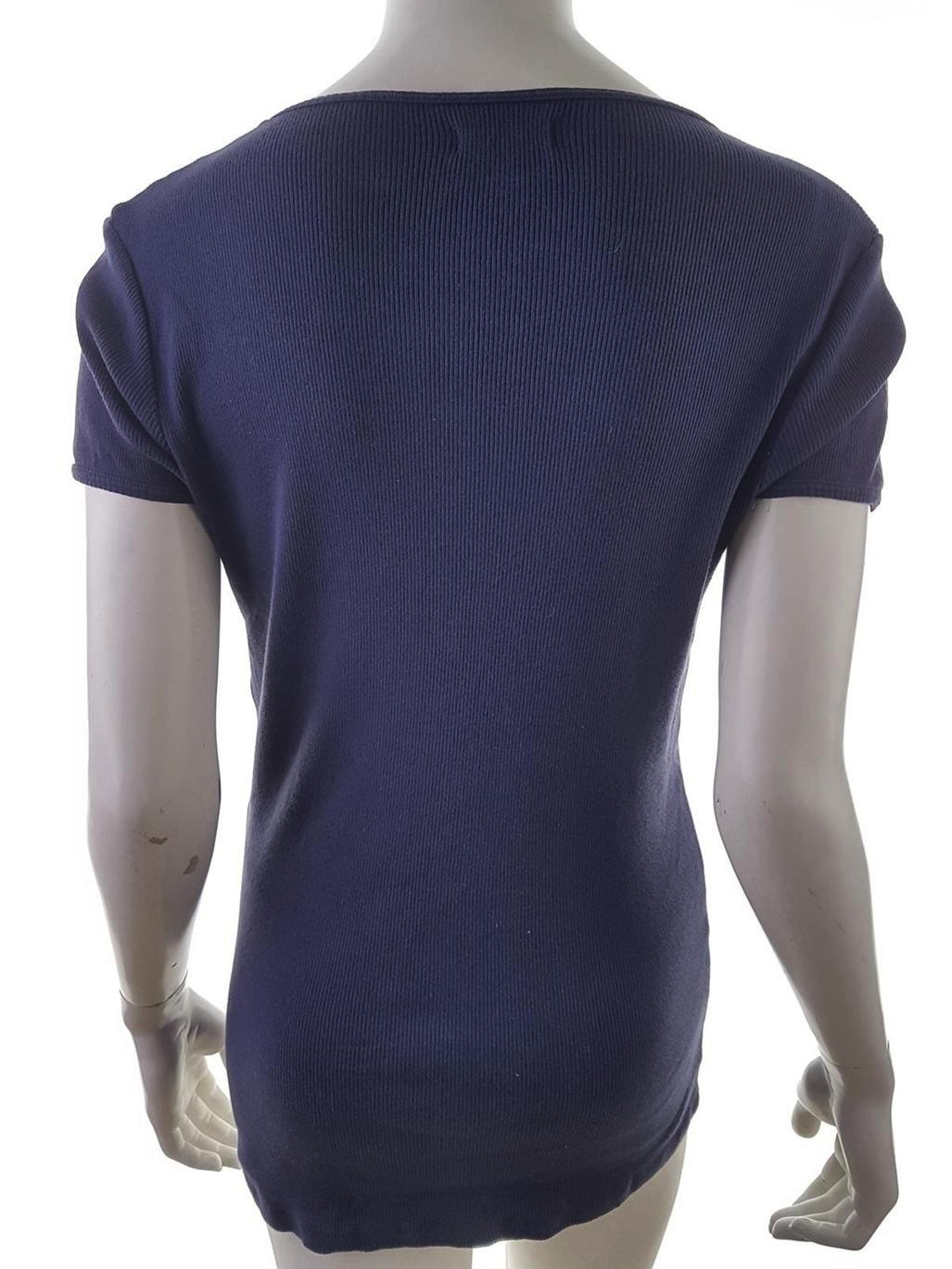 ACNE JEANS Rozmiar M Kolor Granatowy Dekolt U Tunika Bluzka Krótki rękaw Materiał Bawełna 100% ACNE JEANS Rozmiar M Kolor Granatowy Dekolt U Tunika Bluzka Krótki rękaw Materiał Bawełna 100%