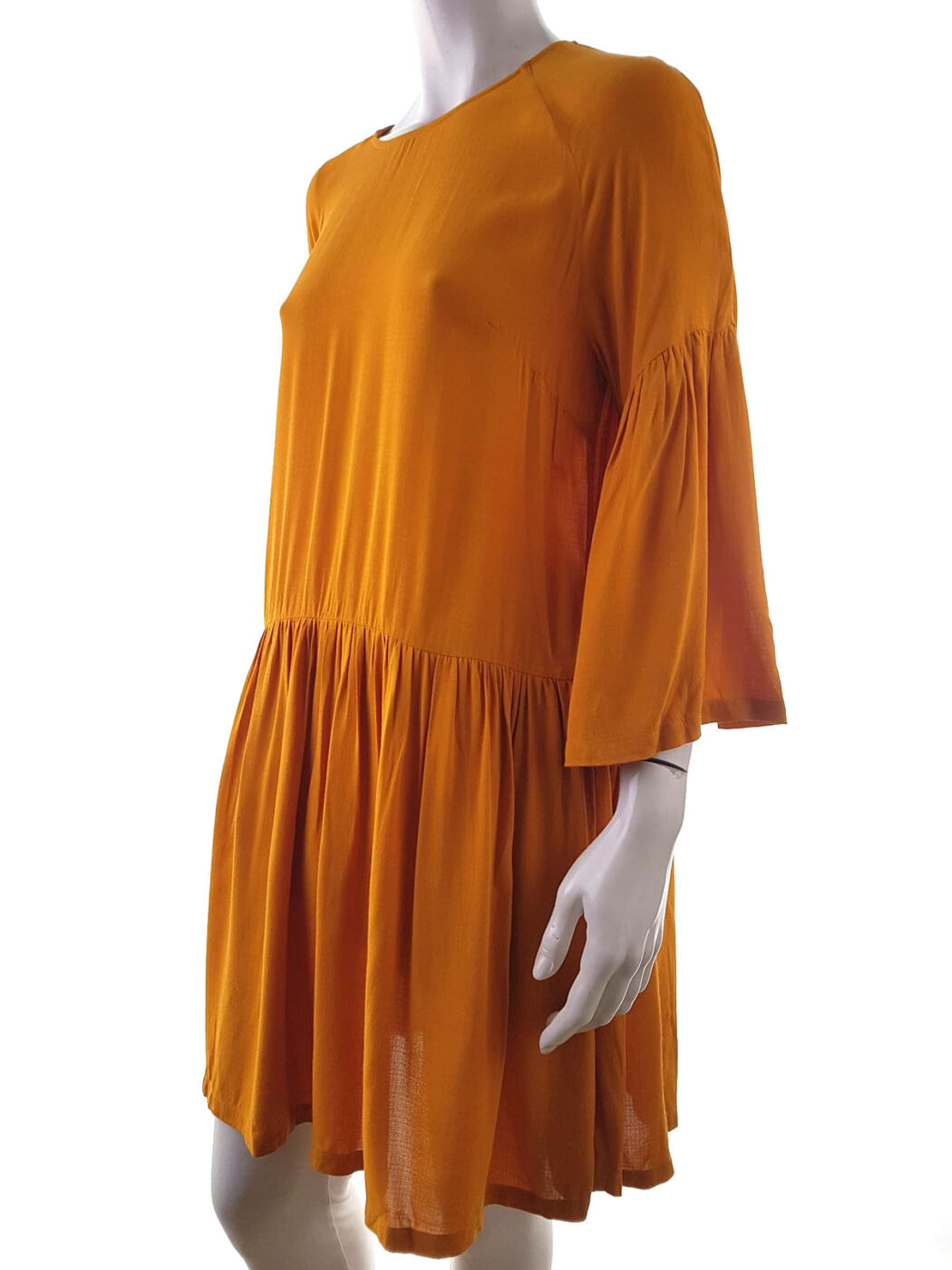 Just female Rozmiar S Kolor Pomarańczowy Crew Neck Sukienka Sheath Długi rękaw Do Kolan Materiał Wiskoza 100% Just female Rozmiar S Kolor Pomarańczowy Crew Neck Sukienka Sheath Długi rękaw Do Kolan Materiał Wiskoza 100%